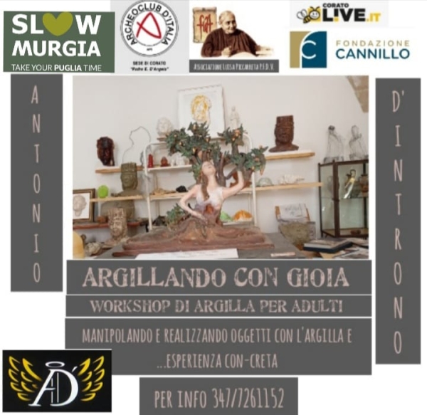 LA FONDAZIONE CANNILLO HA SOSTENUTO “ARGILLANDO CON GIOIA” NELL’AMBITO DI CORTILI APERTI A CORATO