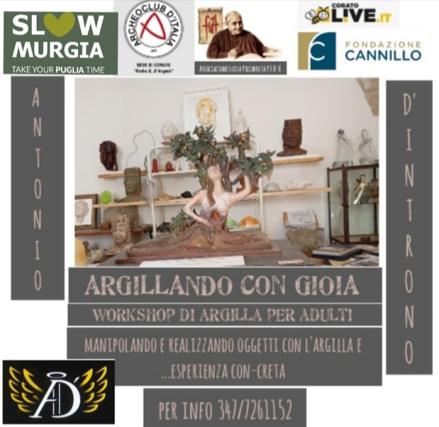 LA FONDAZIONE CANNILLO HA SOSTENUTO “ARGILLANDO CON GIOIA” NELL’AMBITO DI CORTILI APERTI A CORATO