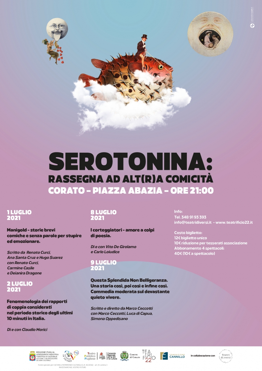 IN SCENA LA RASSEGNA TEATRALE “SEROTONINA” CON IL SOSTEGNO DELLA FONDAZIONE CANNILLO